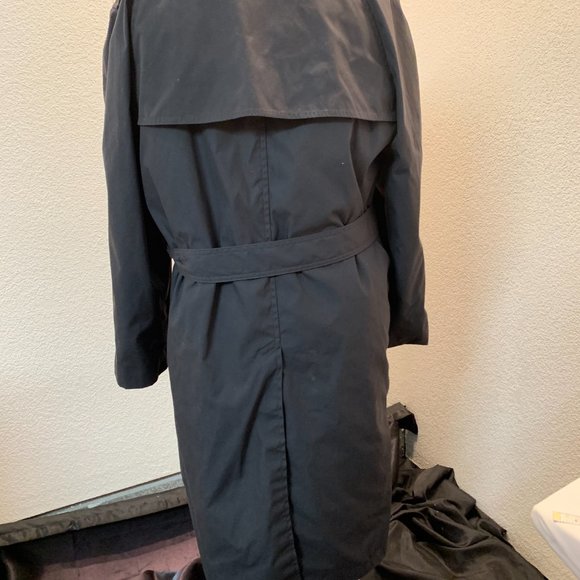 DS CP Garrison Collection men's black trench coat size 40R zip out lining - Picture 7 of 16